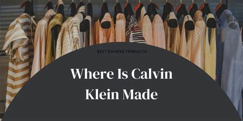 donde se fabrica calvin klein